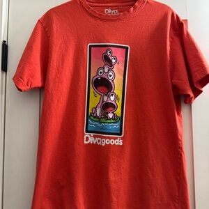 Diva Goods Vibrant Orange Tee with Ice Pop Graphic